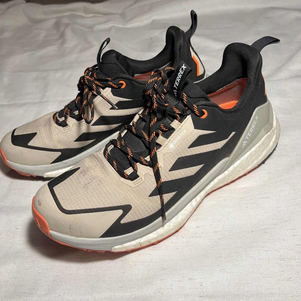 Size Mens 10 - adidas Terrex Free Hiker 2.0 GORE-TEX Low Wonder Beige Orange